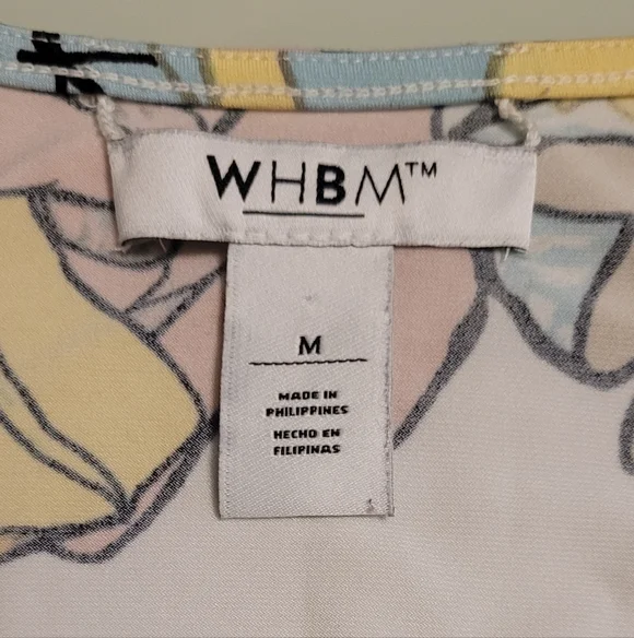 White House Black Market WHBM Multicolor Floral Blouse  SIZE M - Picture 11 of 11